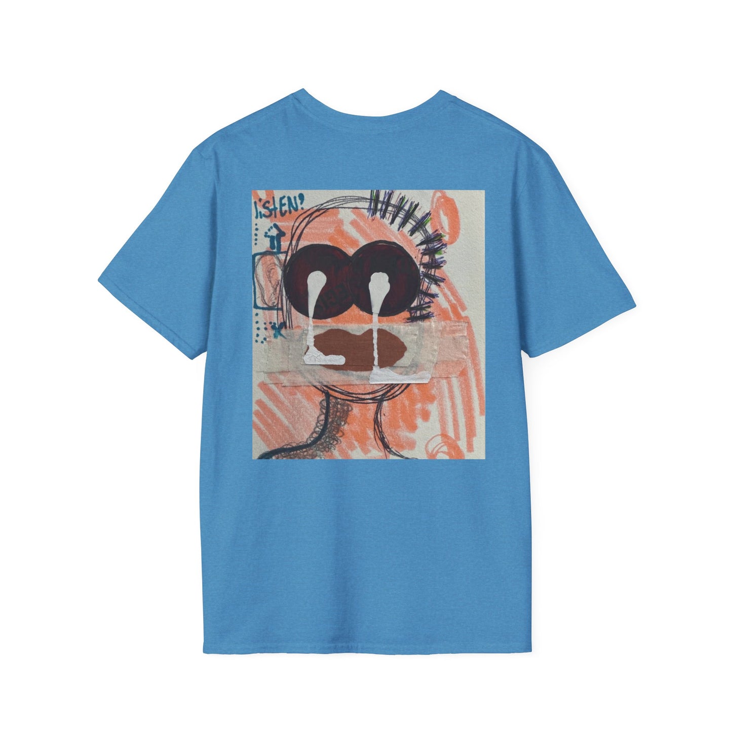 “Listen” Daily Sketch Unisex Softstyle T-Shirt