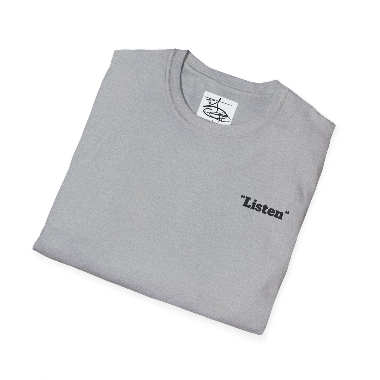 “Listen” Daily Sketch Unisex Softstyle T-Shirt