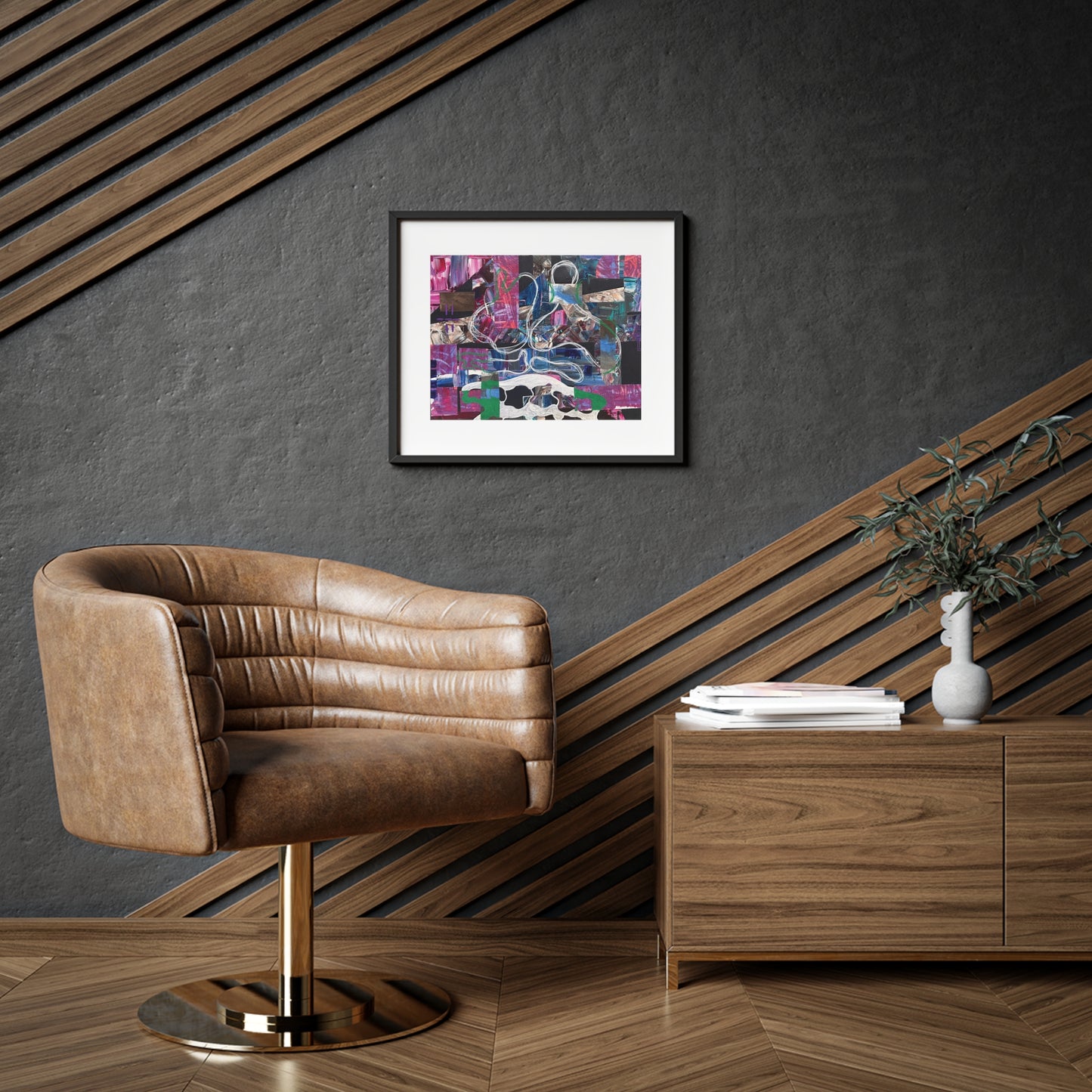 "Echoes In Motion" Framed Poster - Wall Art for Modern Spaces