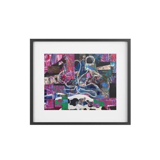 "Echoes In Motion"  Framed Poster -  Wall Art for Modern Spaces
