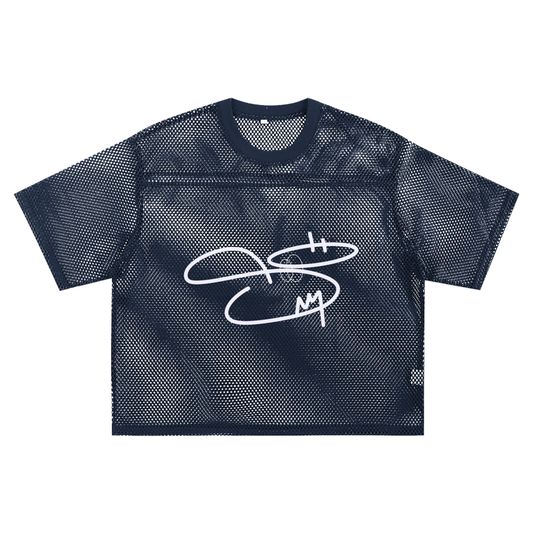 S.O. Signature See-through Boxy Net T-Shirt